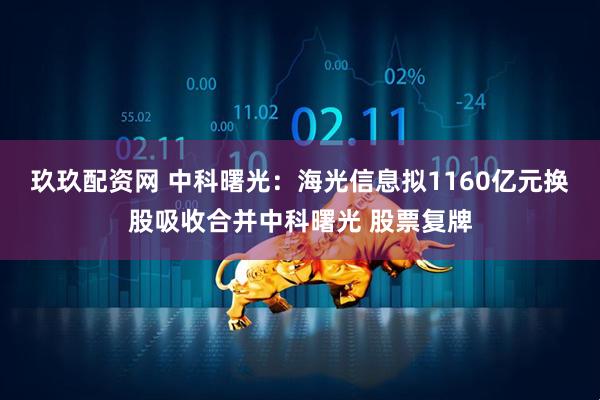 玖玖配资网 中科曙光：海光信息拟1160亿元换股吸收合并中科曙光 股票复牌