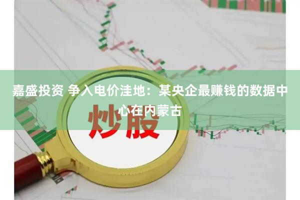 嘉盛投资 争入电价洼地：某央企最赚钱的数据中心在内蒙古